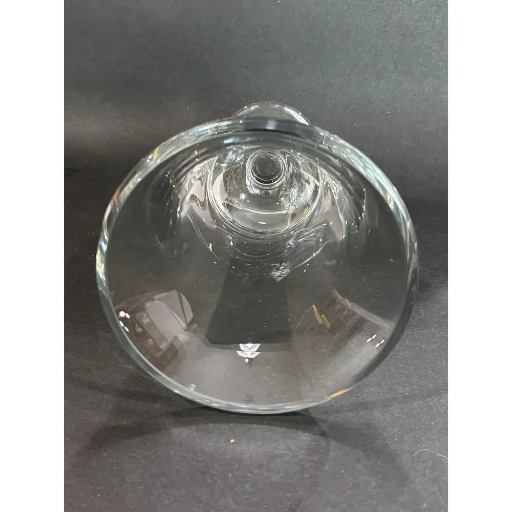 KROSNO Poland Heavy Clear Glass Pedestal Vase 11